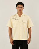 POPLIN CARGO SHIRT IN CREAM