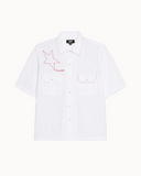 COTTON CARGO SHIRT IN OFFWHITE