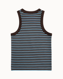 Cotton Racer Tank in stripe