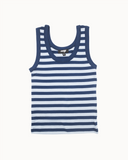 Cotton Scoop Tank In Stripe