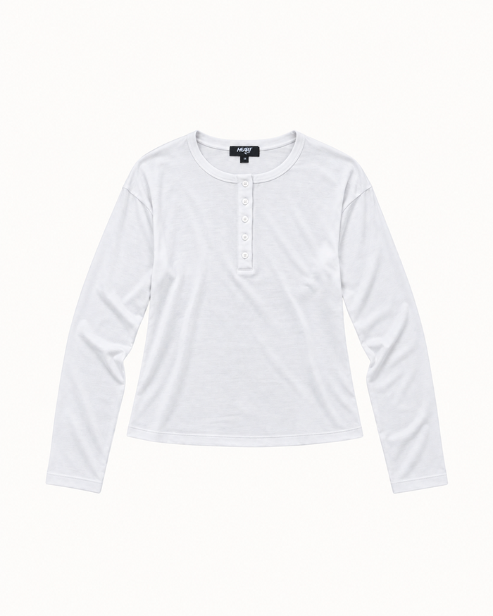 Cotton-knit 80's henley