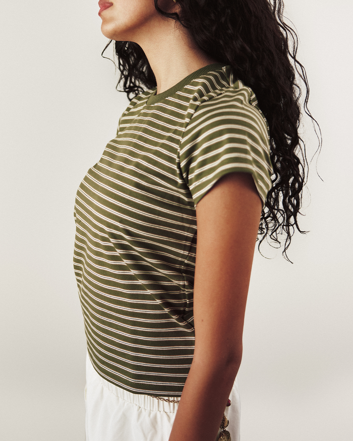COTTON BABY TEE IN STRIPE