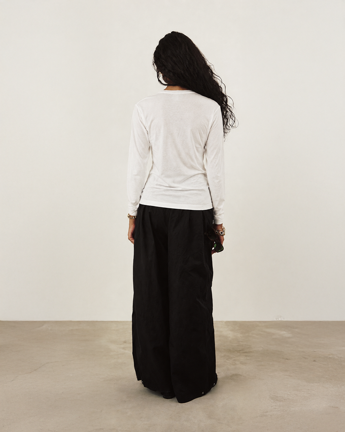 Cotton-knit 80's henley
