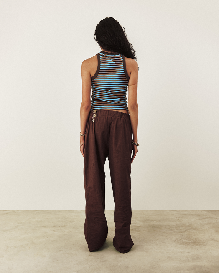 COTTON RACER TANK IN STRIPE