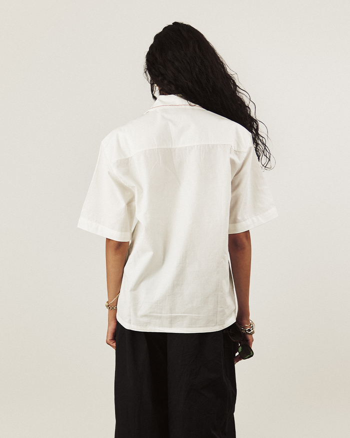 POPLIN CARGO SHIRT IN OFFWHITE