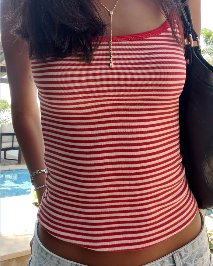 Cotton Cami Top in Stripe