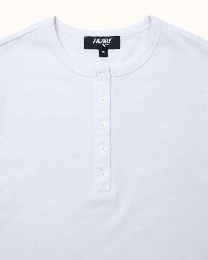 Cotton-knit 80's henley