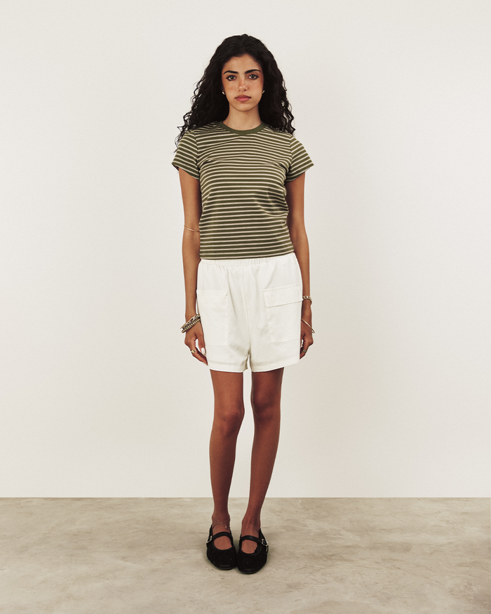 COTTON BABY TEE IN STRIPE