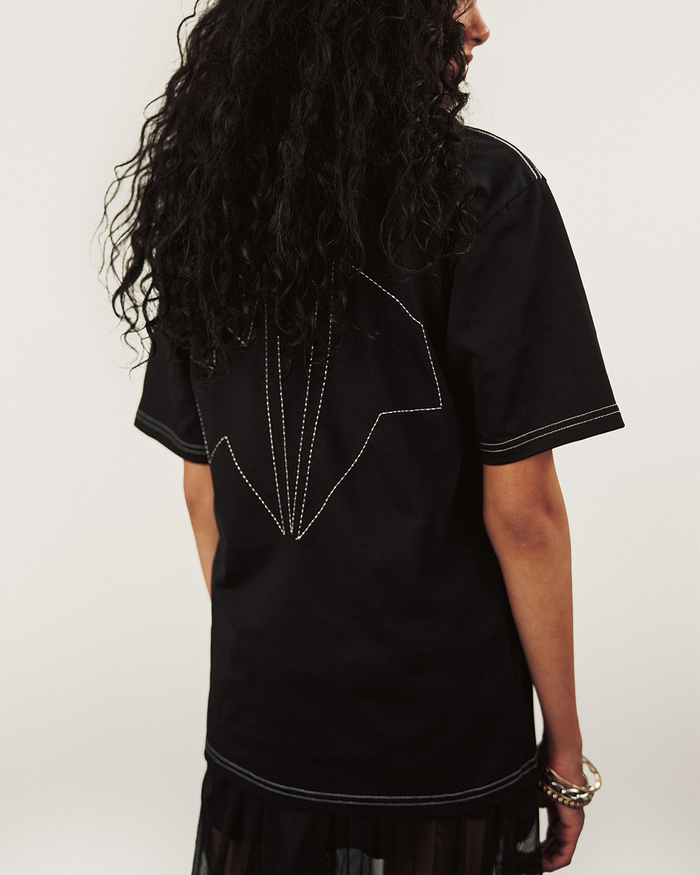 COTTON LOGO TEE - Black