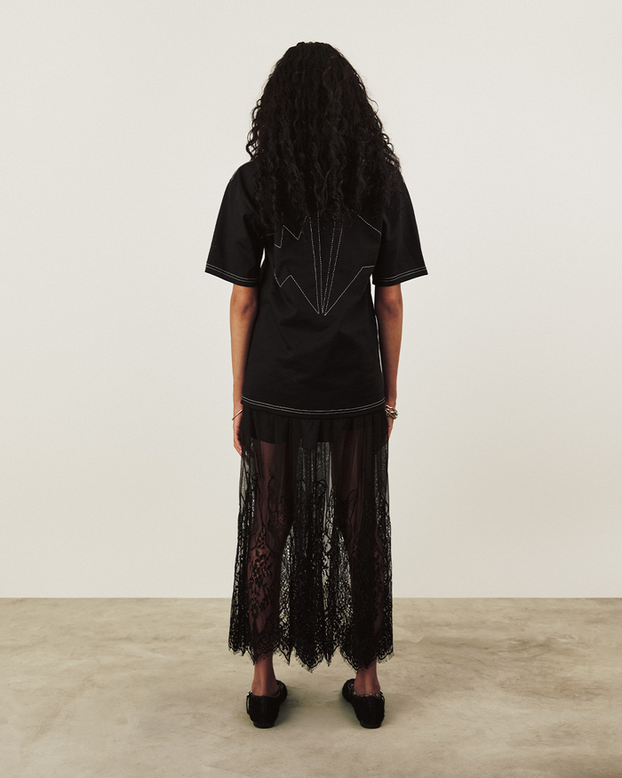 COTTON LOGO TEE - Black