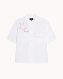 COTTON CARGO SHIRT IN OFFWHITE