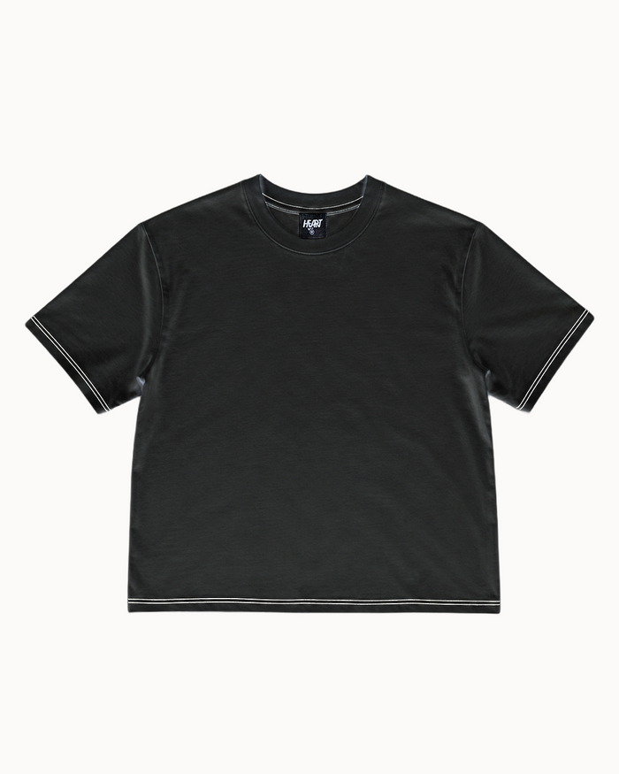 COTTON LOGO TEE - Black