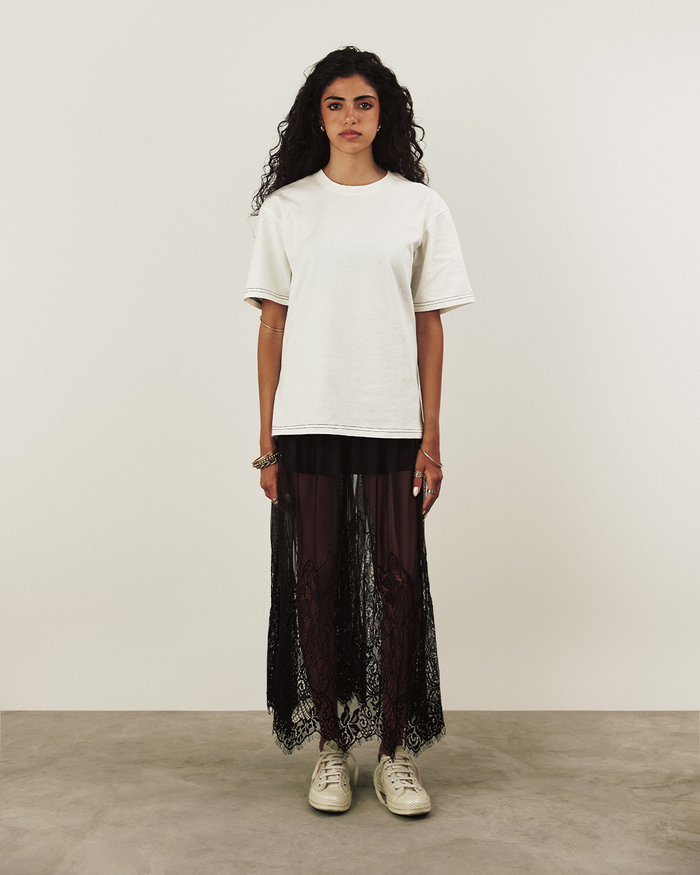 Cotton Logo Tee - Offwhite