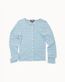 Crewneck Cardigan In Stripe